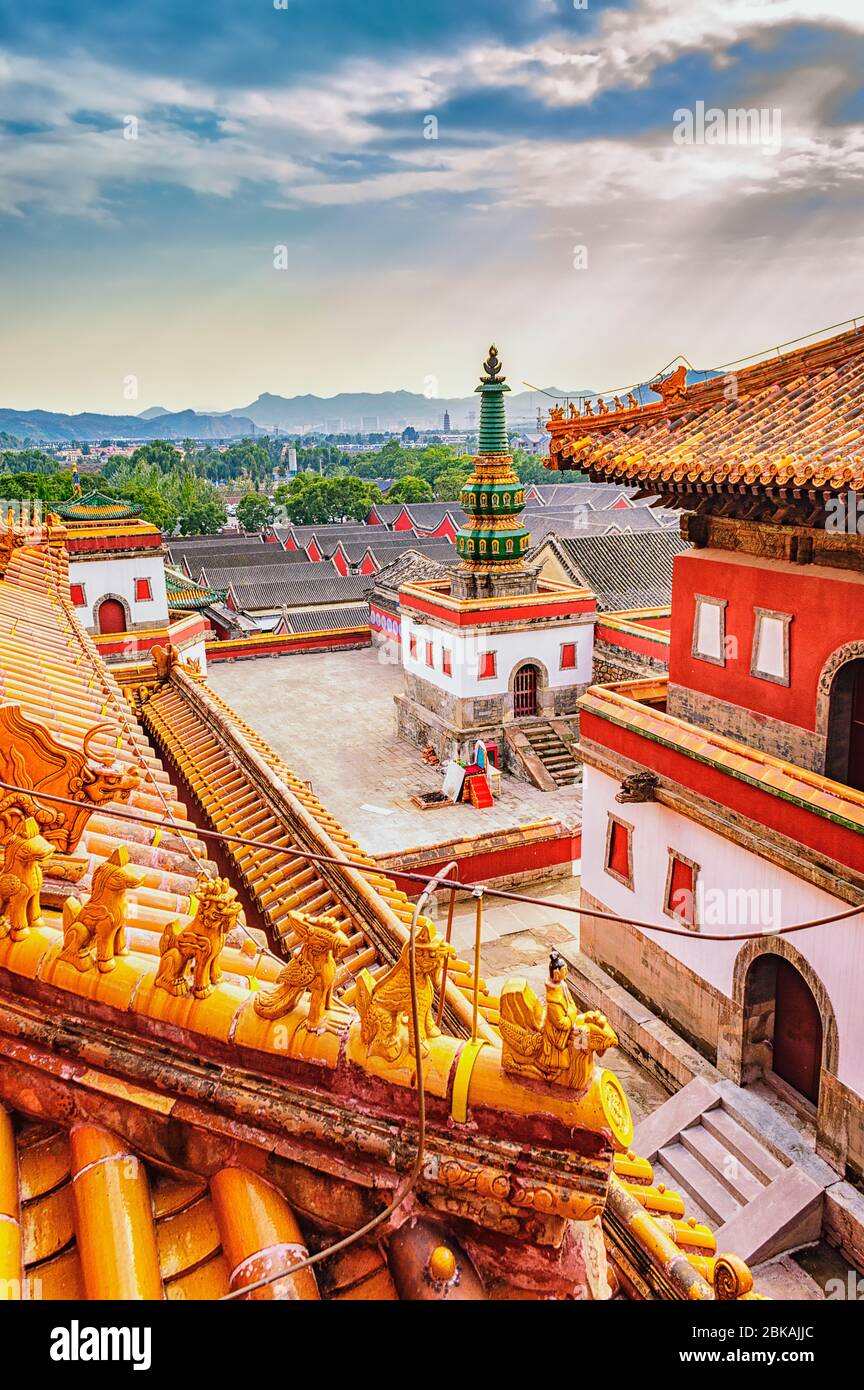 Imperial Mountain Resort and the Eight Outer Temples of Chengde, the emperor`s summer residence during the Qing Dynasty 1644-1911 in Chengde, Hebei pr Stock Photo